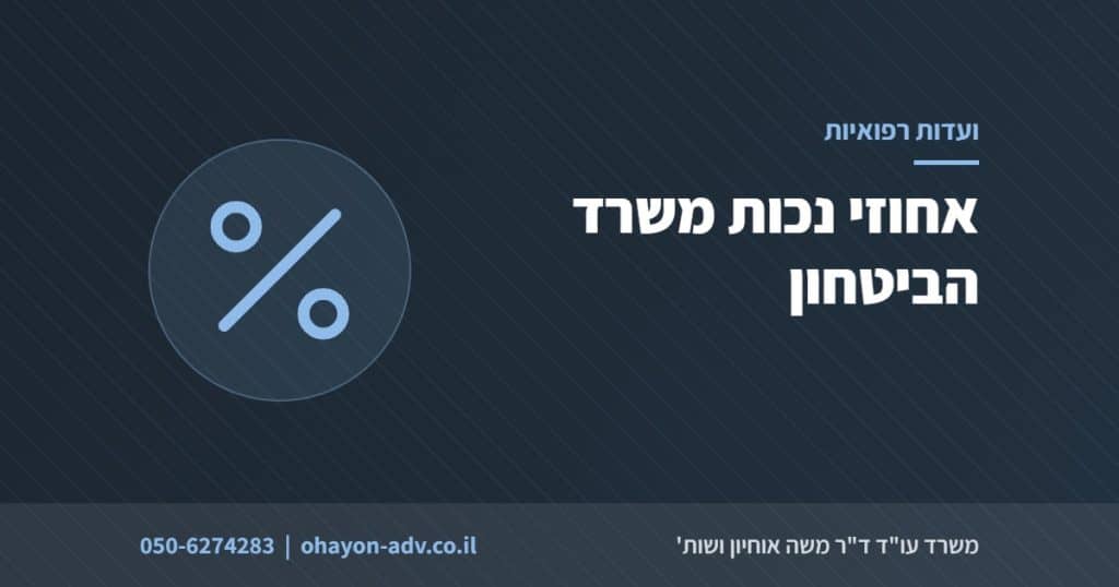אחוזי נכות משרד הביטחון
